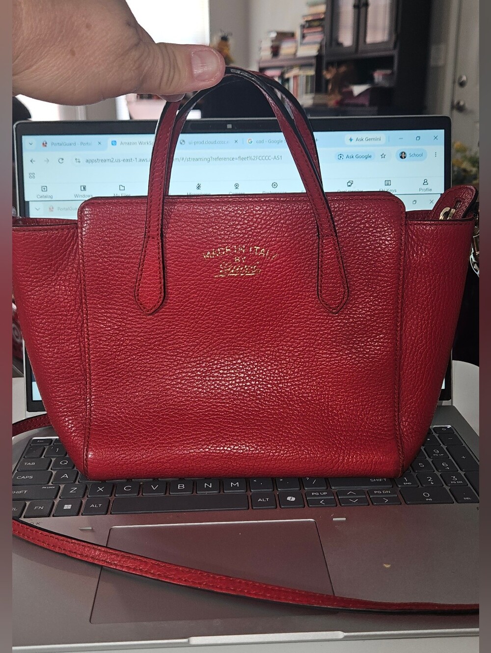 Red Gucci Small Swing Tote Crossbody